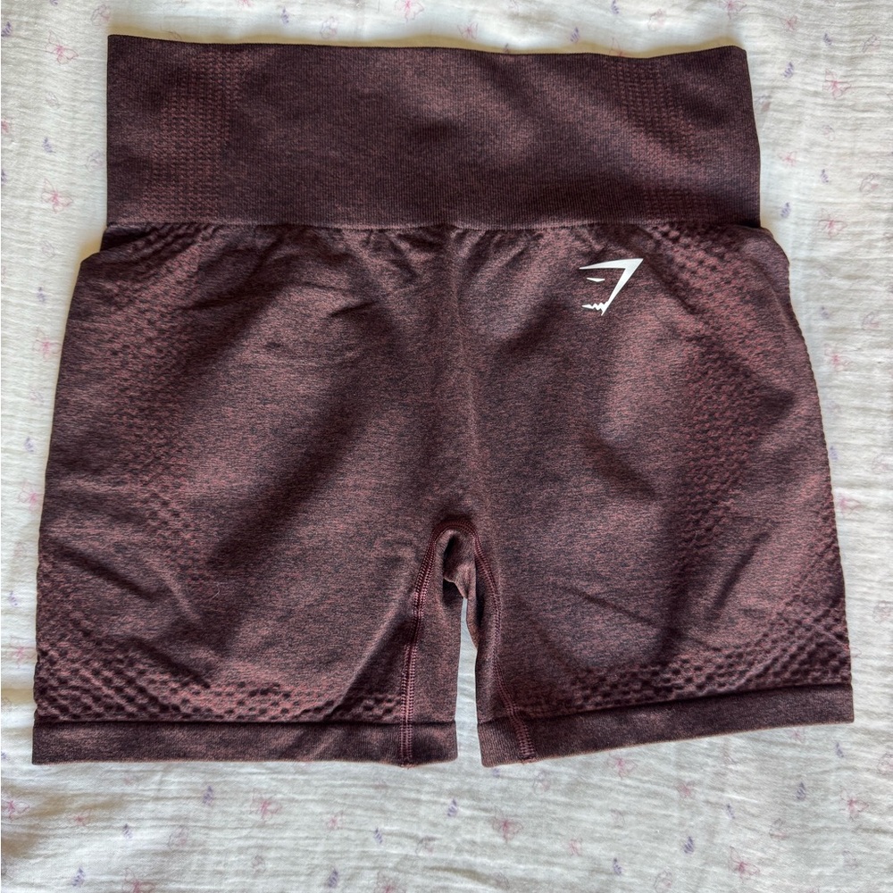 Gymshark brown vital shorts medium 🧸🐻